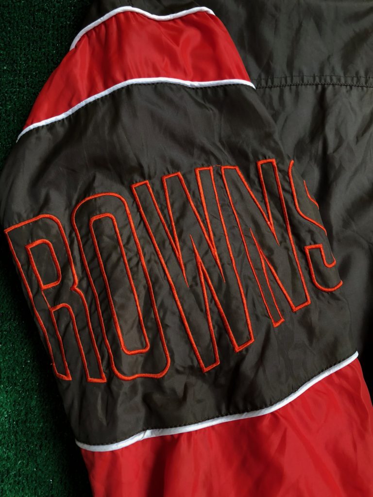 vintage 90's cleveland browns starter nfl windbreaker jacket size large