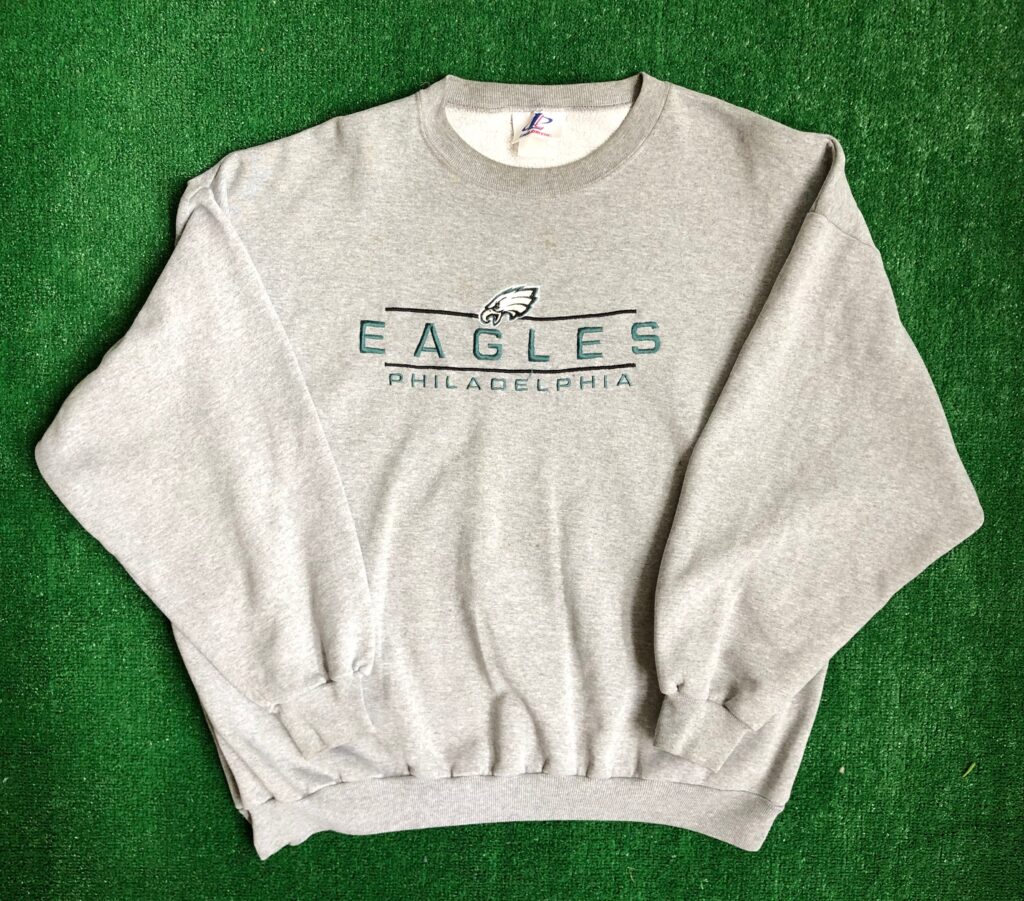 90âs Philadelphia Eagles Logo Athletic Grey NFL Crewneck Sweatshirt Size XL â Rare VNTG