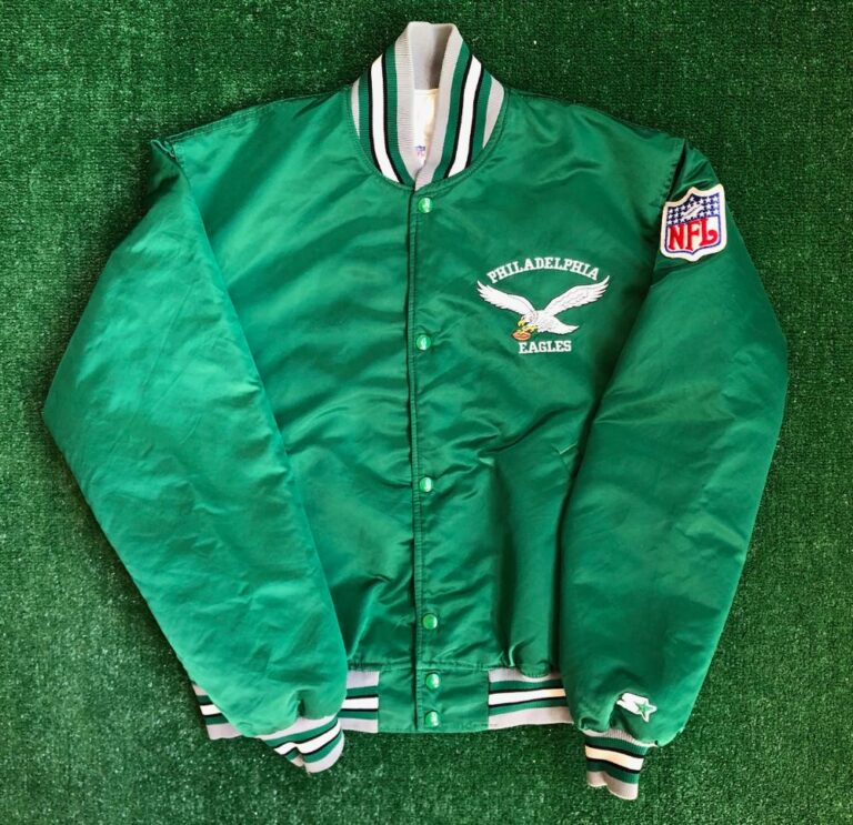 90’s Philadelphia Eagles Starter Satin NFL Bomber Jacket Size Large