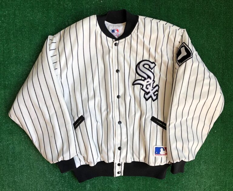 90’s Chicago White Sox Felco Pinstripe MLB Jersey Jacket Size XXL