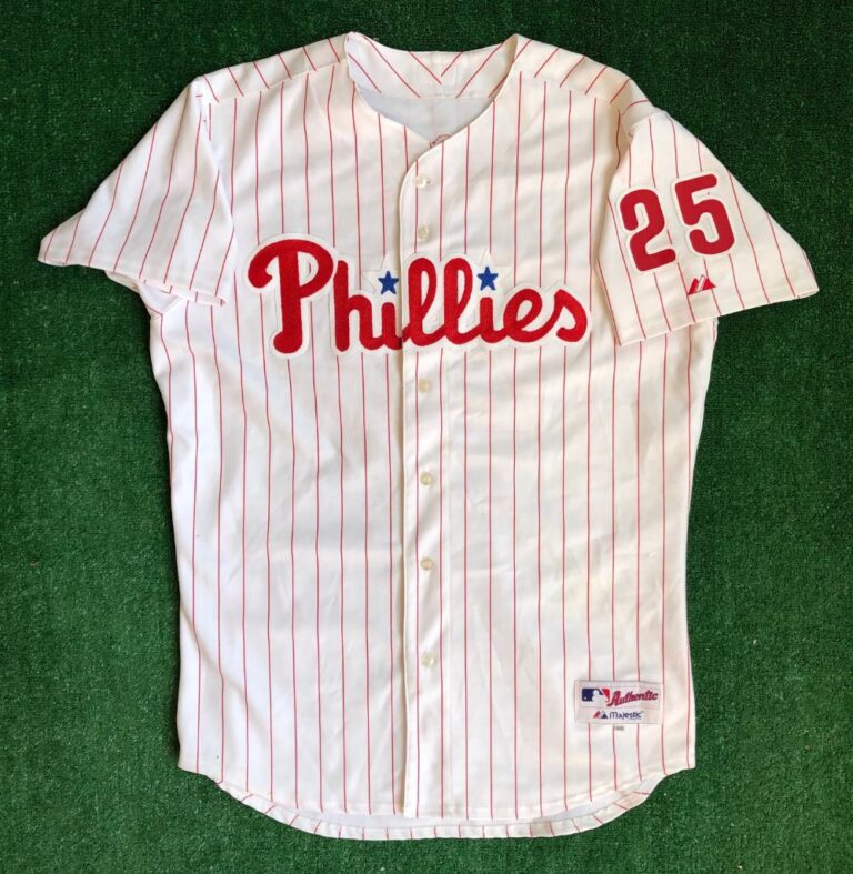 00’s Jim Thome Philadelphia Phillies Authentic Majestic MLB Jersey Size ...