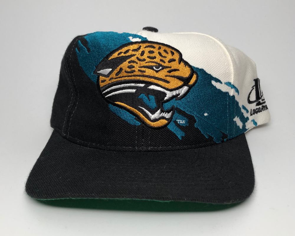Accessories Hats & Caps Baseball & Trucker Caps paintsplash Pro Line vintage 90s Jacksonville Jaguars Logo Athletic paint splash snapback hat 