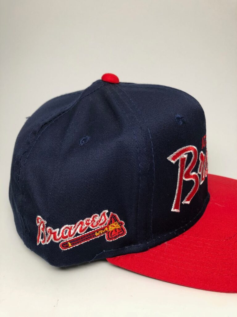 90’s Atlanta Braves Sports Specialties Script MLB Snapback Hat – Rare VNTG