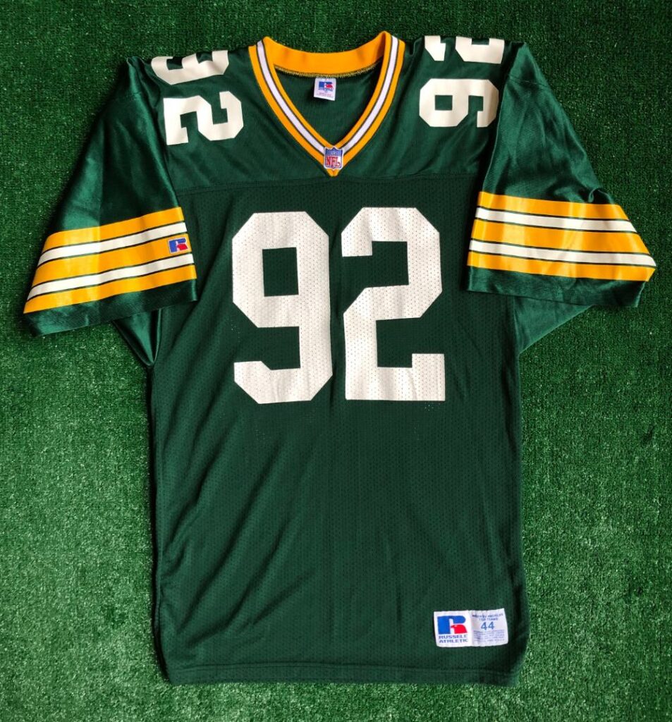 اسم عز 90's Reggie White Green Bay Packers Russell Authentic NFL Jersey ... اسم عز