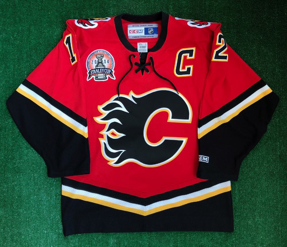 2005-06 Jarome Iginla Calgary Flames Game Worn Jersey – “25-year  Anniversary” - Photo Match