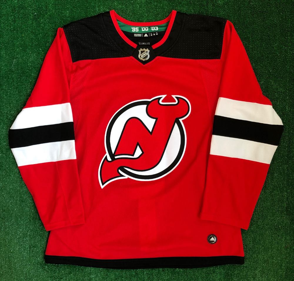 00’s New Jersey Devils Adidas Authentic NHL Jersey Size 50 XL – Rare VNTG
