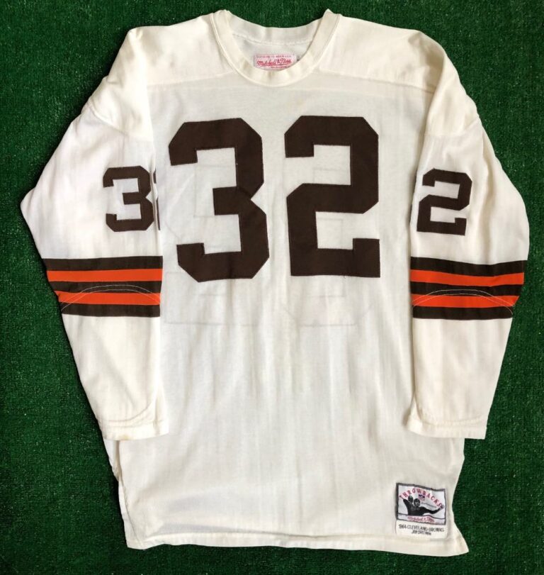 1964 Jim Brown Cleveland Browns Mitchell and Ness Authentic NFL Jersey ...
