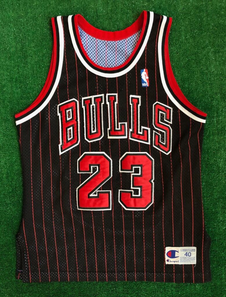 90â€™s Michael Jordan Chicago Bulls Authentic Champion NBA Jersey Size 40 ...