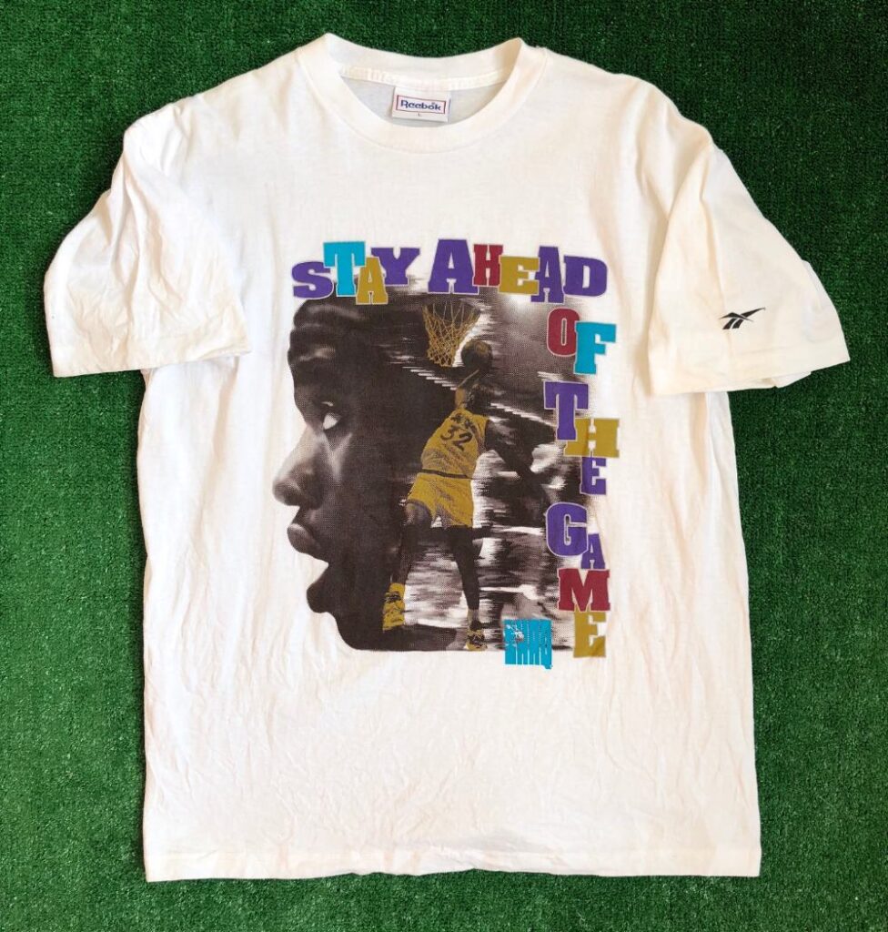 90âs SHAQ Stay Ahead of The Game Reebok Shirt Size Large â Rare VNTG