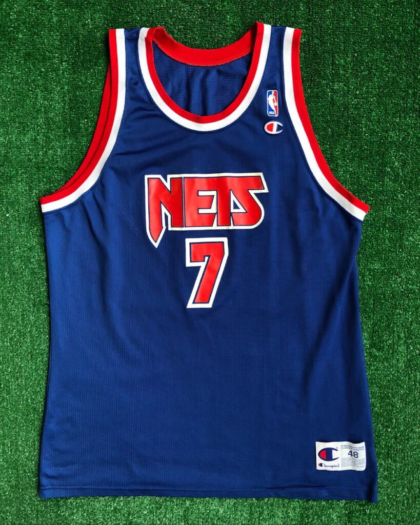 90’s Kenny Anderson New Jersey Nets Champion NBA Jersey Size 48 – Rare VNTG