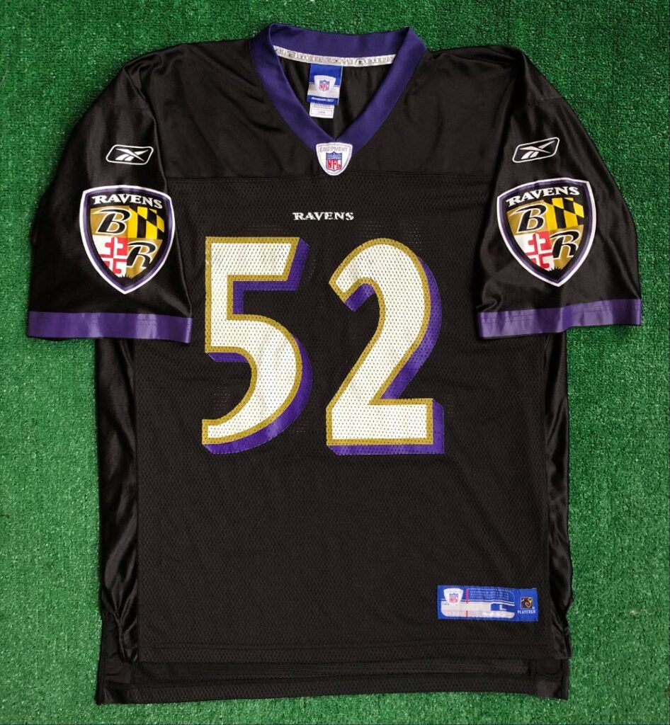 00’s Ray Lewis Baltimore Ravens Reebok Alternate NFL Jersey Size Large – Rare VNTG