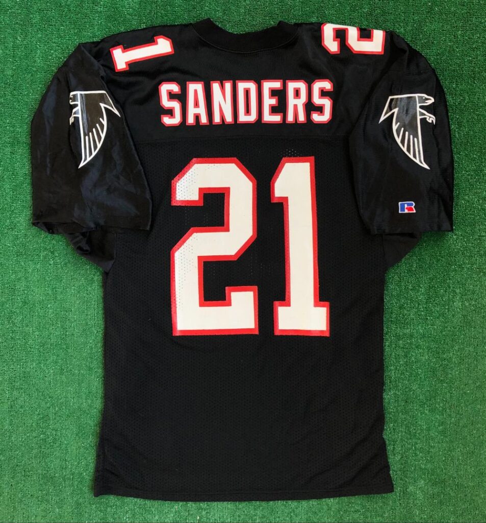 90’s Deion Sanders Atlanta Falcons Authentic Russell NFL Jersey Size 46 ...