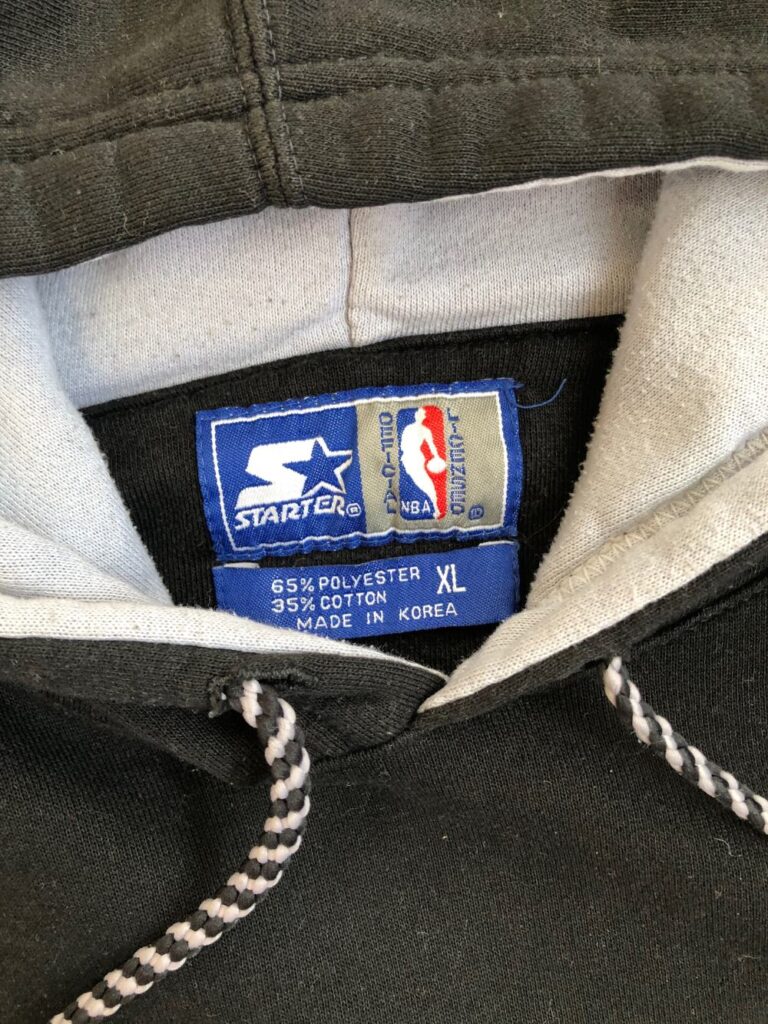 90âs San Antonio Spurs Starter Script NBA Hooded Sweatshirt Size XL â Rare VNTG