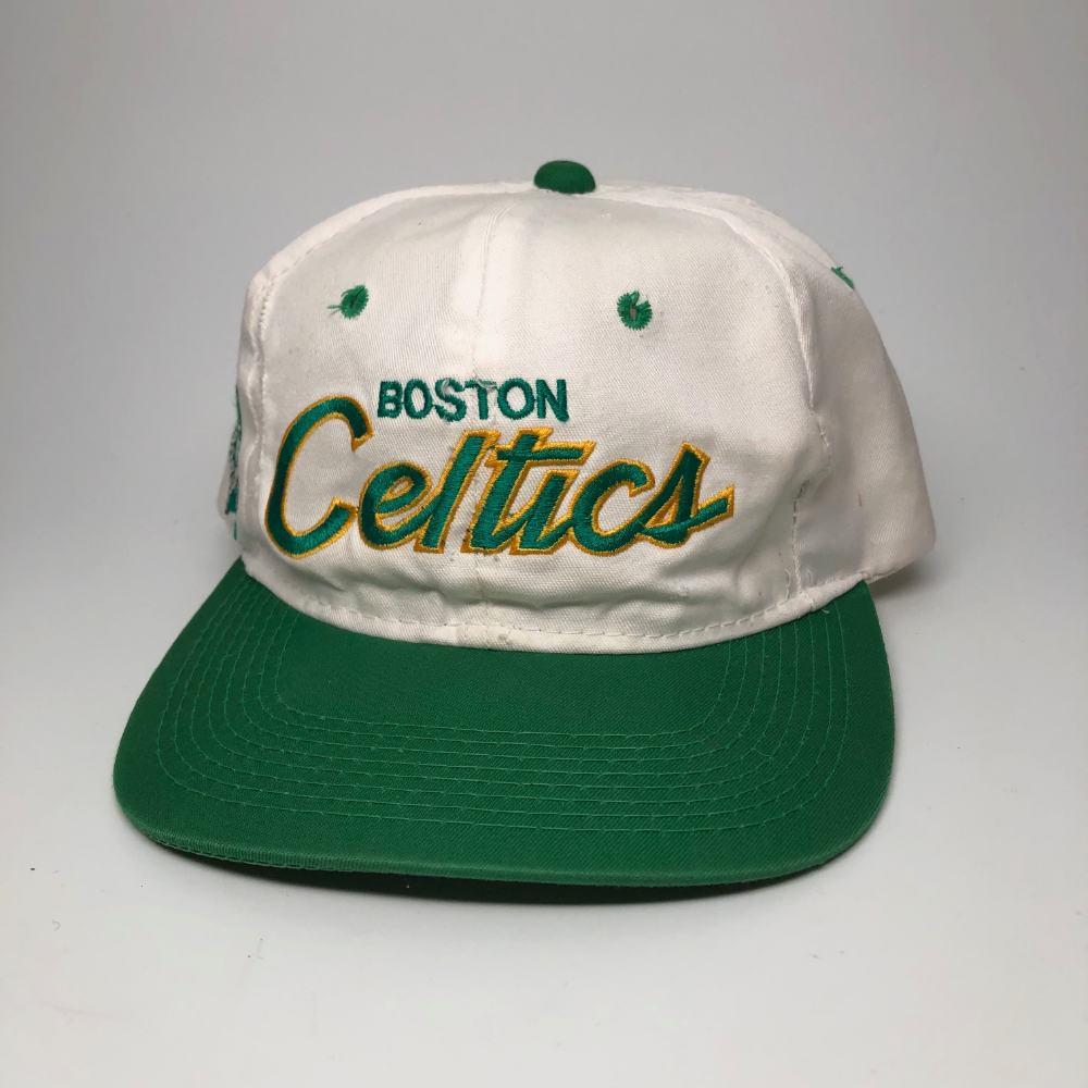 90's Boston Celtics Sports Specialties Script NBA Snapback Hat – Rare VNTG