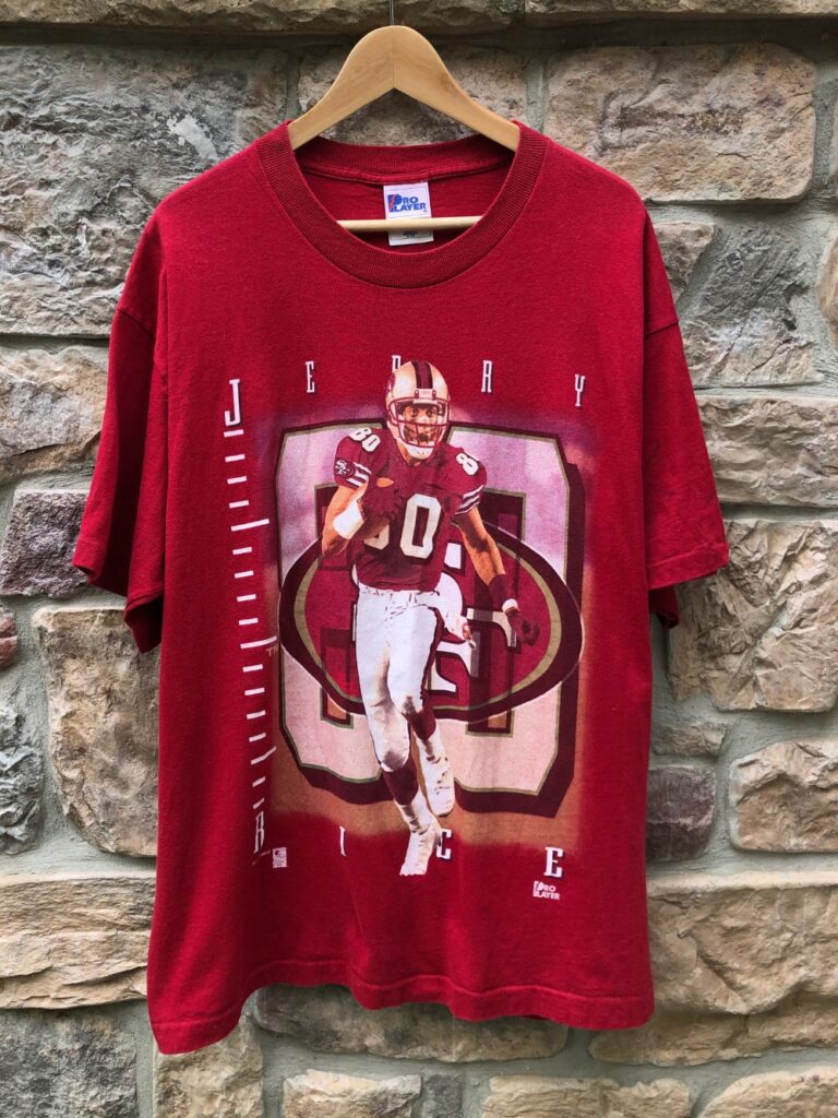 90's Jerry Rice San Francisco 49ers Pro Player NFL T Shirt Size XL 