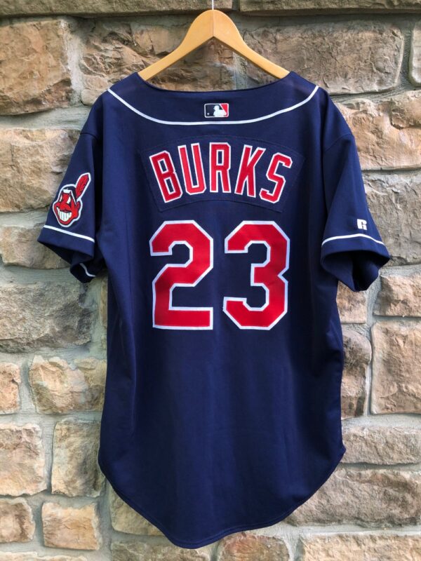 2001 Ellis Burks Cleveland Indians Russell Authentic MLB Jersey