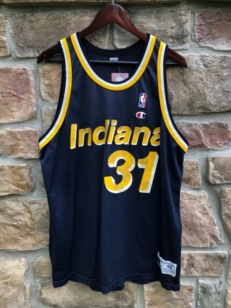 90's Reggie Miller Indiana Pacers Champion NBA Jersey Size 48 – Rare VNTG