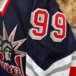 Wayne Gretzky Double Starter Authentic New York Rangers Lady Liberty Jersey  XL