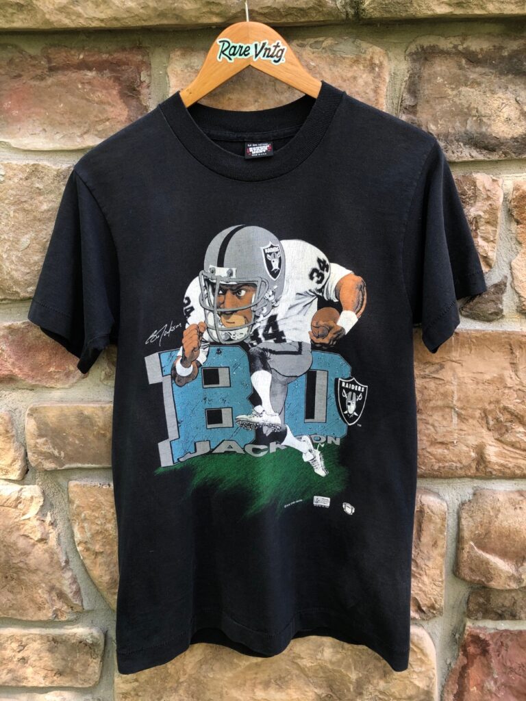 [NFL・MLB]Bo Jackson カリカチュアTシャツ 1987 Bo Jackson Los Angeles Raiders Screen Stars Caricature NFL T
