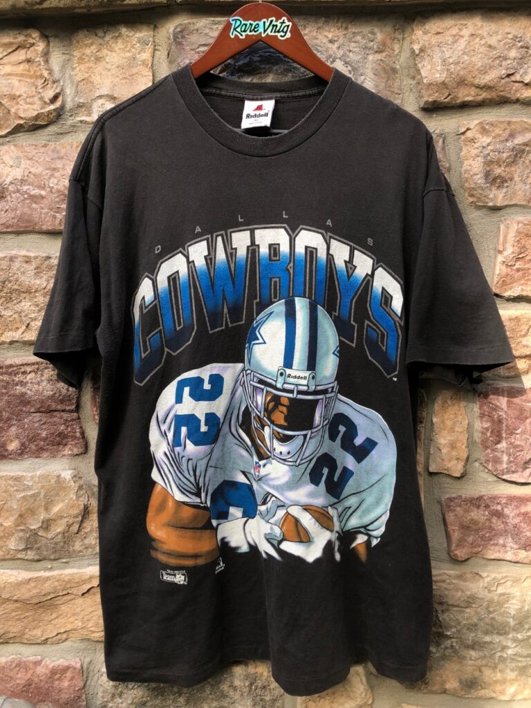 1994 Emmitt Smith Dallas Cowboys Riddell NFL T Shirt Size XL