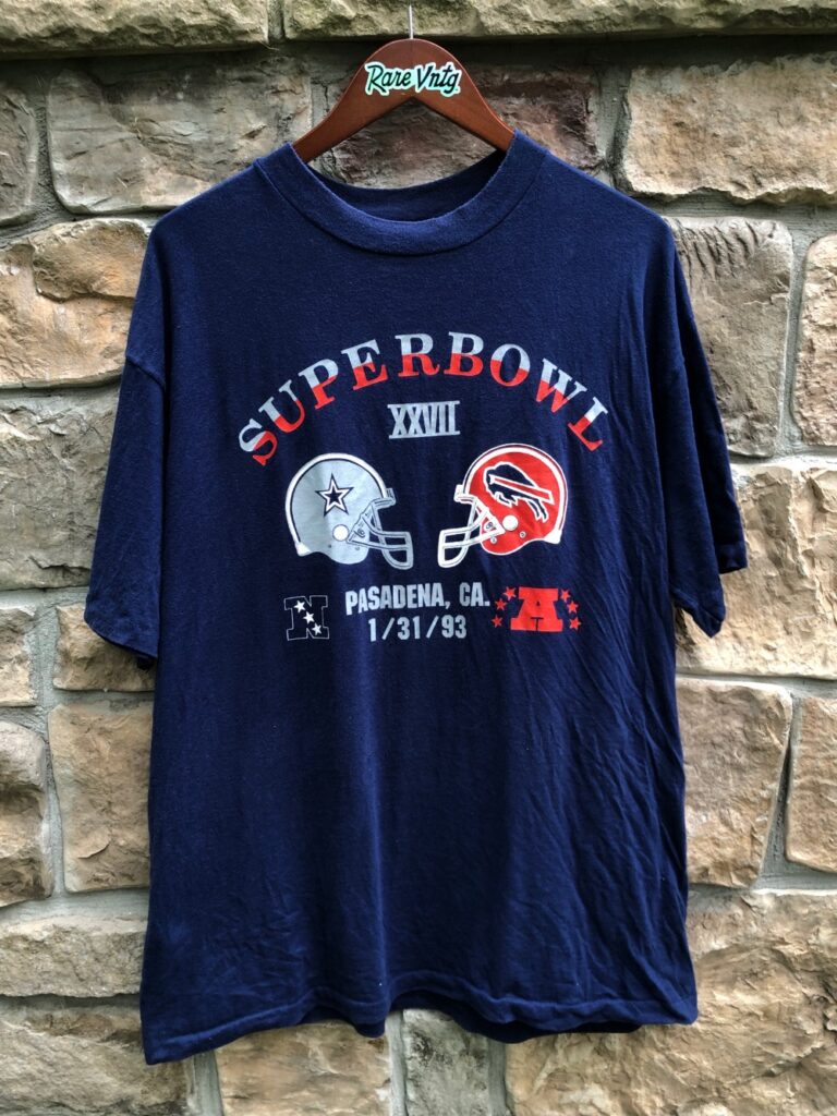 1993 Buffalo Bills Dallas Cowboys Super Bowl XXVII NFL T Shirt Size XL