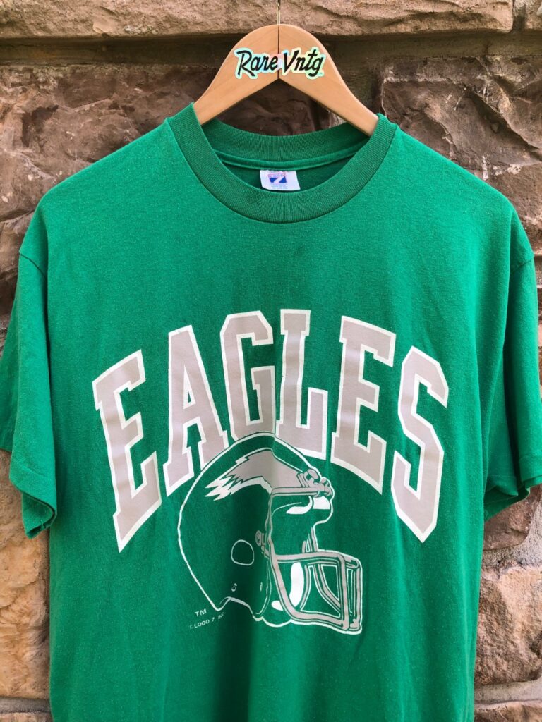 90's Philadelphia Eagles Logo 7 Kelly Green NFL T Shirt Size Large