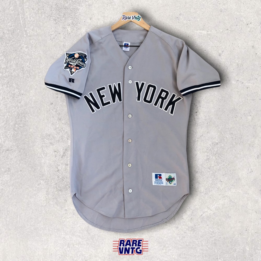 2000 Derek Jeter New York Yankees Authentic Russell World Series MLB Jersey  Size 40 Medium – Rare VNTG