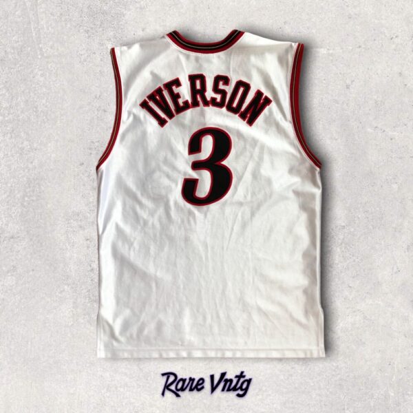 2001 Allen Iverson Philadelphia 76ers Sixers Blue Alternate NBA Jersey Size  44 Large – Rare VNTG