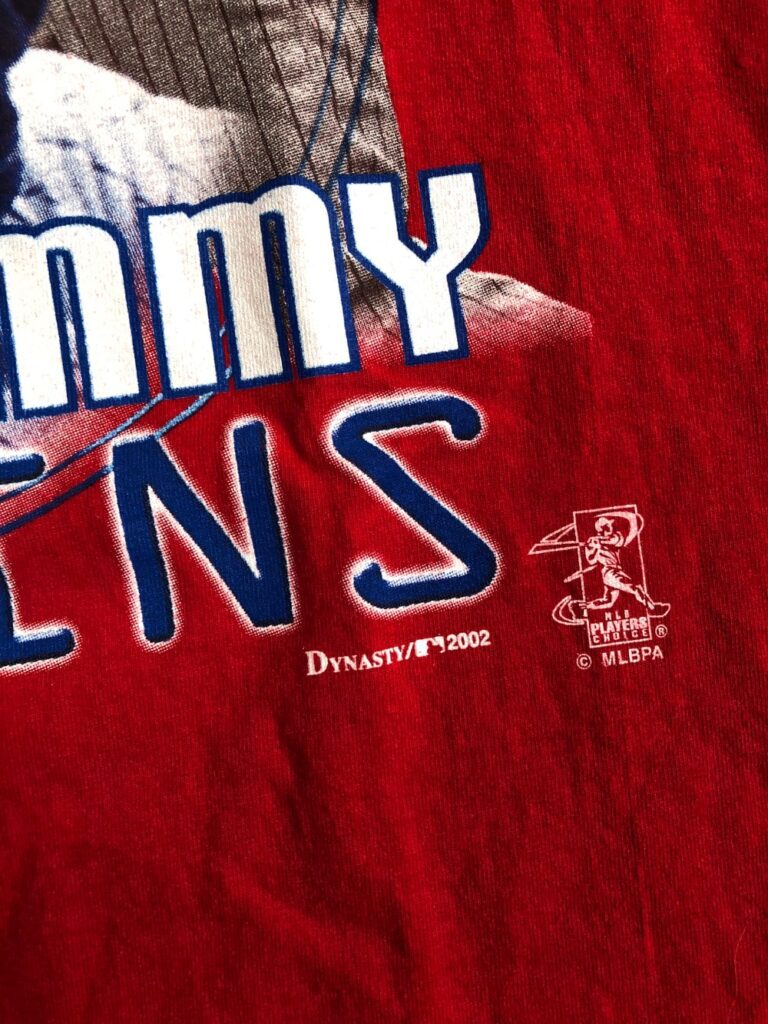 2002 Jimmy Rollins Philadelphia Phillies MLB T Shirt Size Large – Rare VNTG