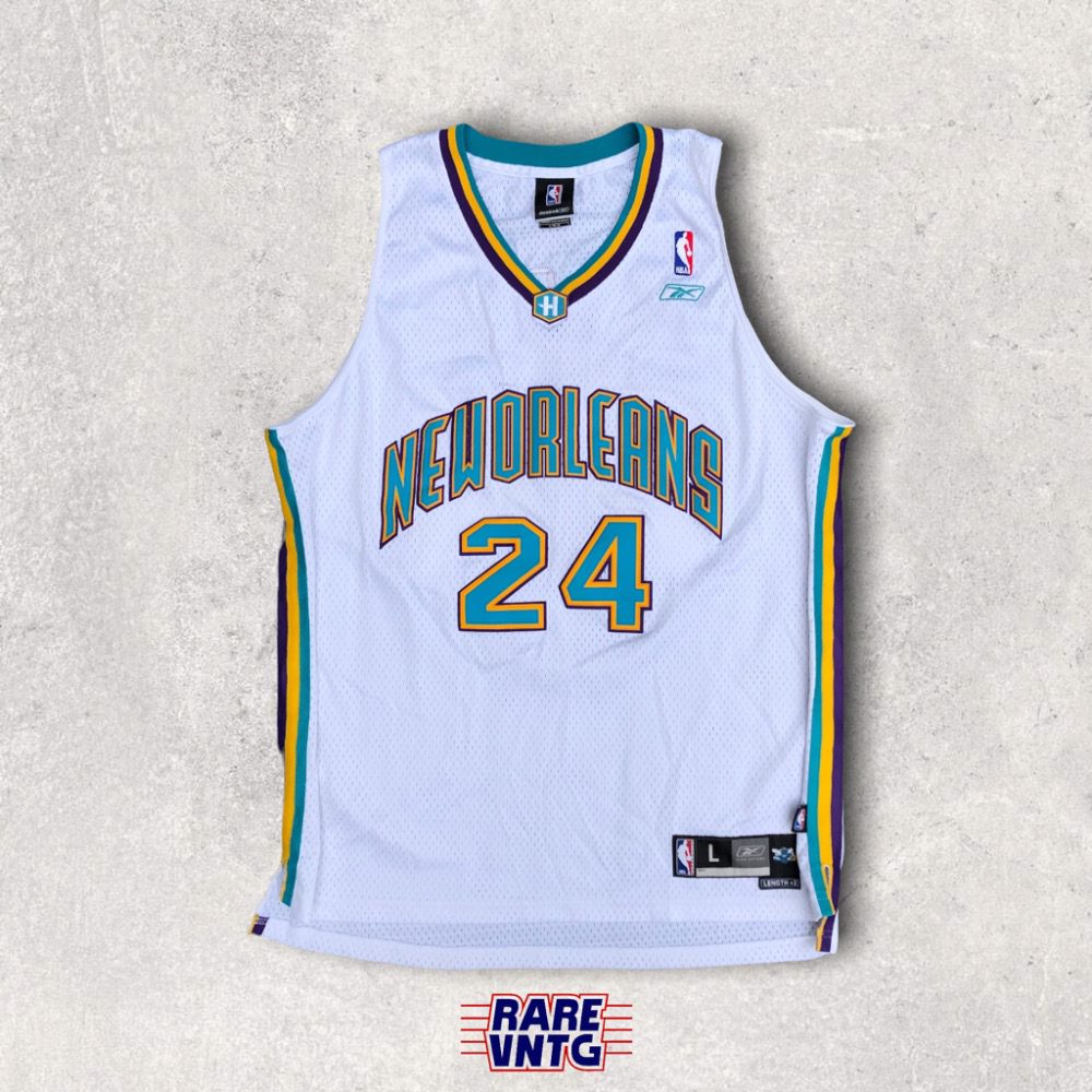 2005 Desmond Mason New Orleans Hornets Reebok Swingman NBA Jersey Size  Large – Rare VNTG