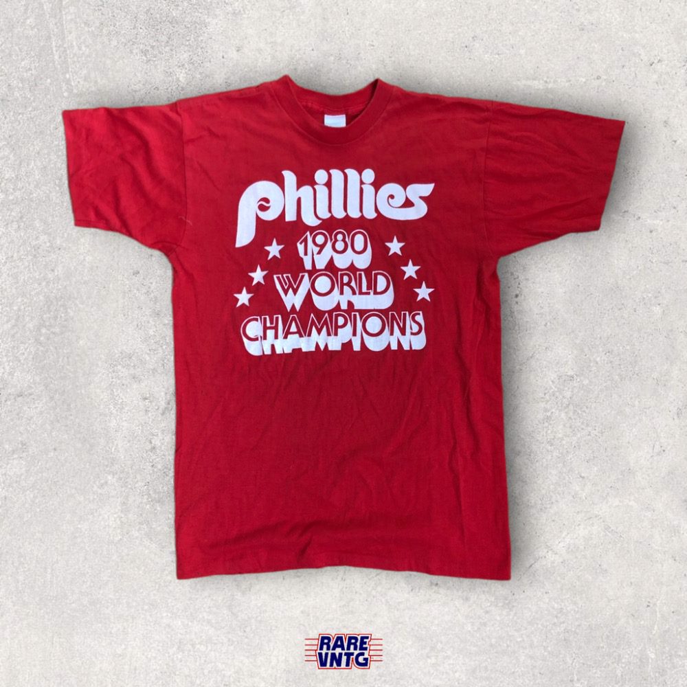 1980 Philadelphia Phillies World Champions Artex MLB Jersey Shirt Size  Medium/ Large – Rare VNTG