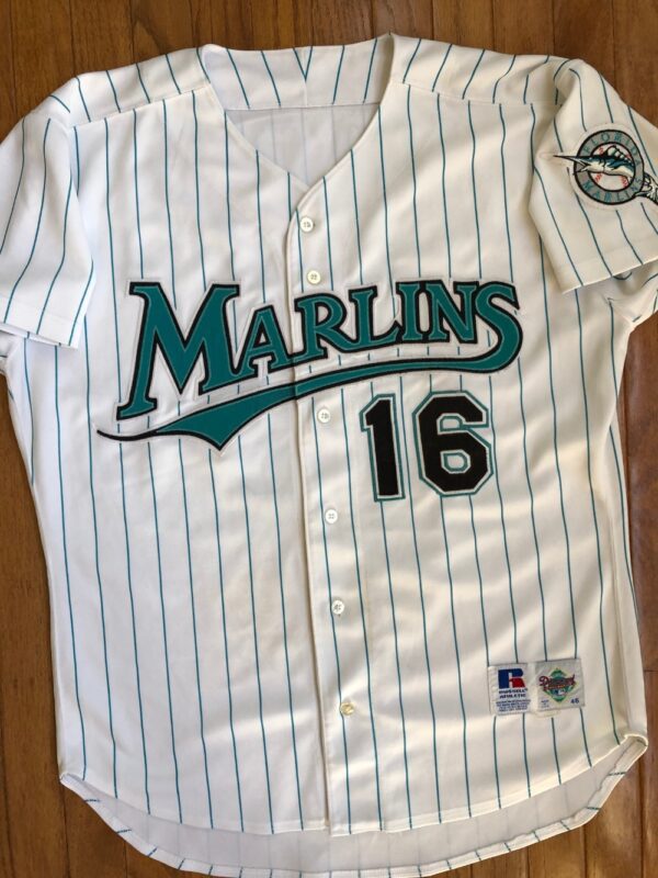Vintage 90s Russell MLB Florida Marlins Made In USA Baseball Jersey Size L  Rare