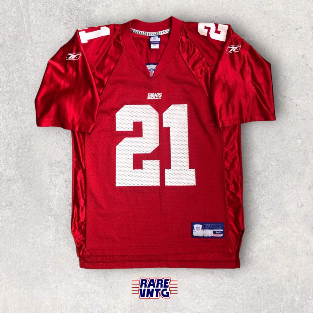 00's Tiki Barber New York Giants Red Alternate Reebok NFL Jersey Size  Medium – Rare VNTG