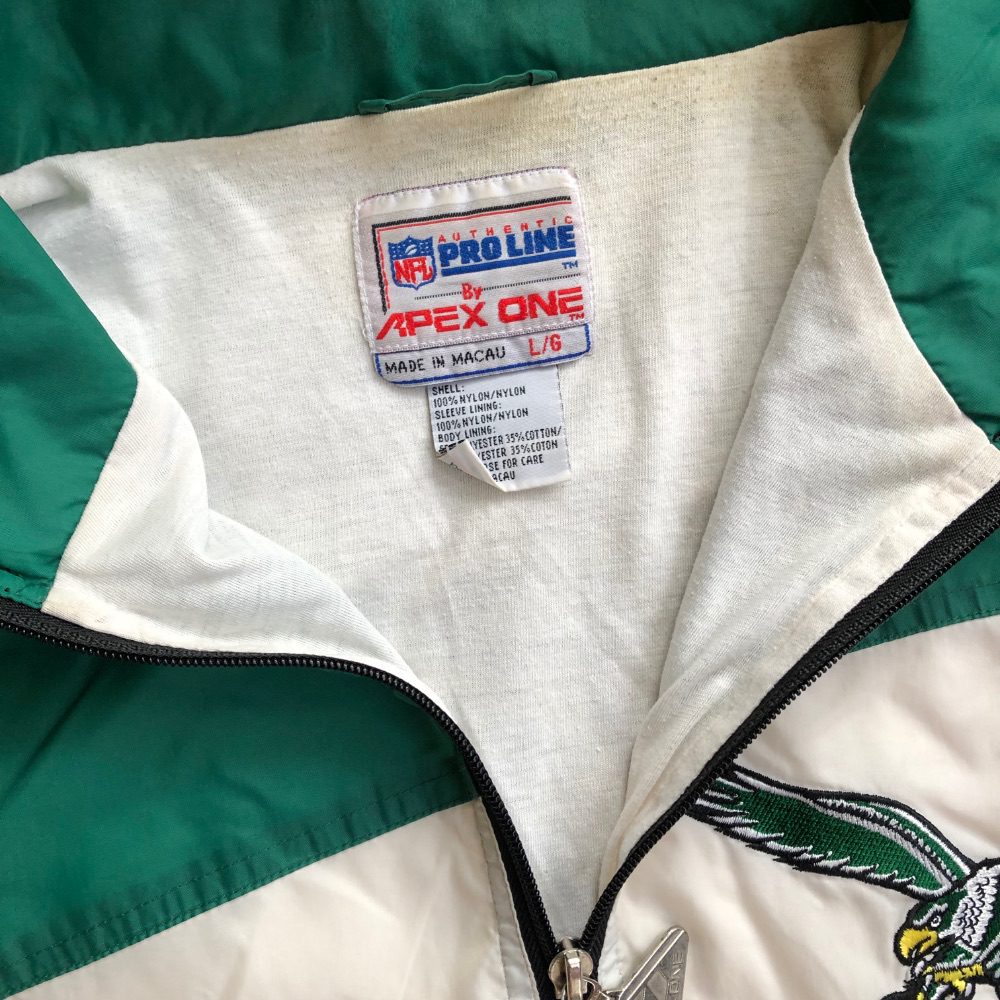 90's Philadelphia Eagles Apex One NFL Windbreaker Jacket Size