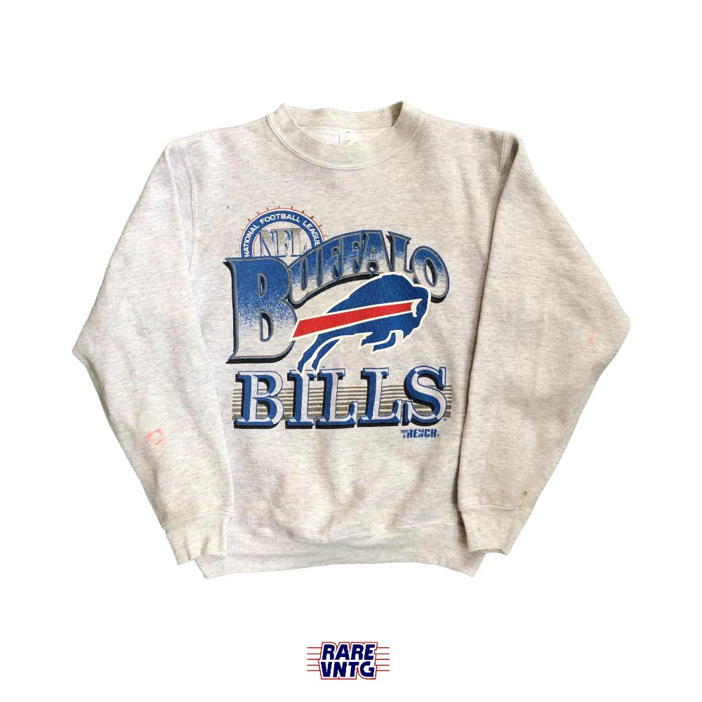 90's Buffalo Bills Trench NFL Crewneck Sweatshirt Size Small