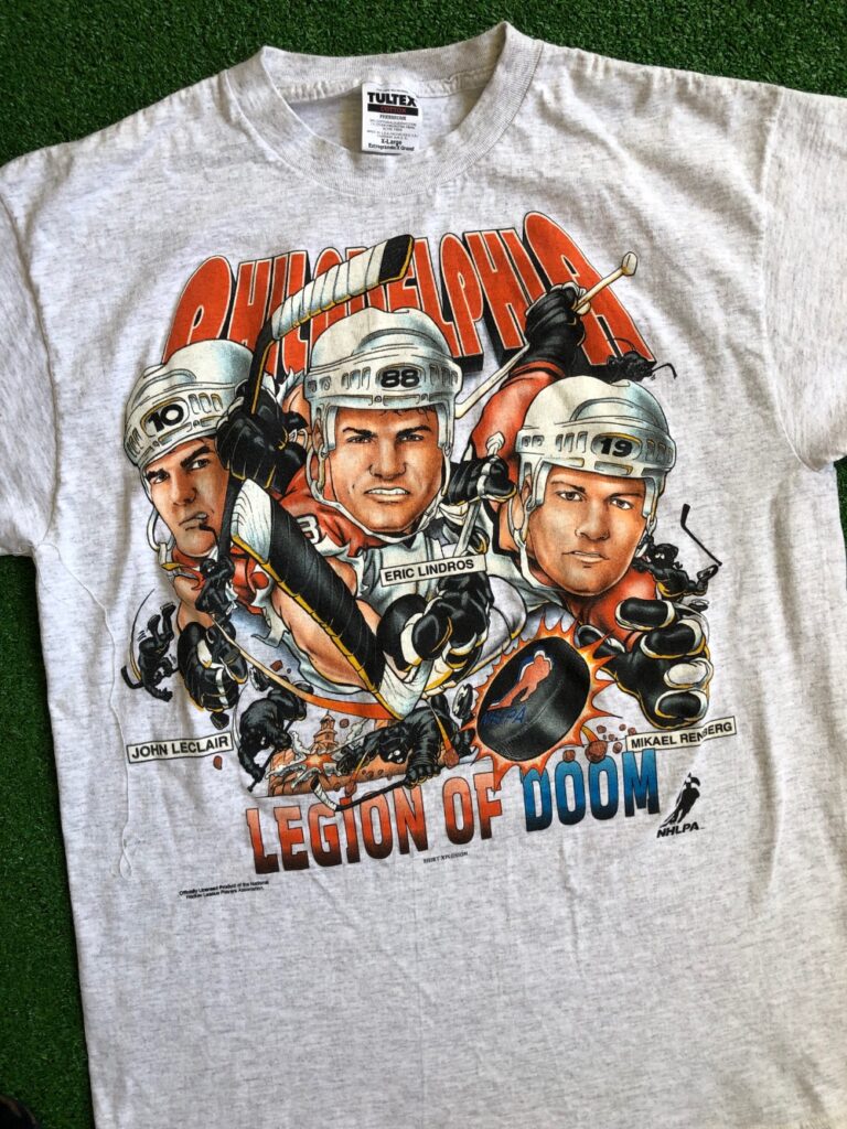 90's Philadelphia Flyers Legion of Doom Tultex NHL T Shirt Size XL