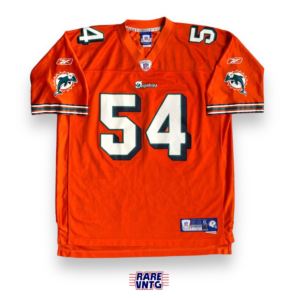 00's Zach Thomas Miami Dolphins Reebok Orange Swingman NFL Jersey Size XL –  Rare VNTG