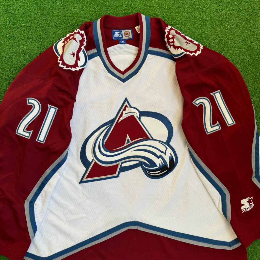 90's Peter Forsberg Colorado Avalanche White Starter NHL Jersey