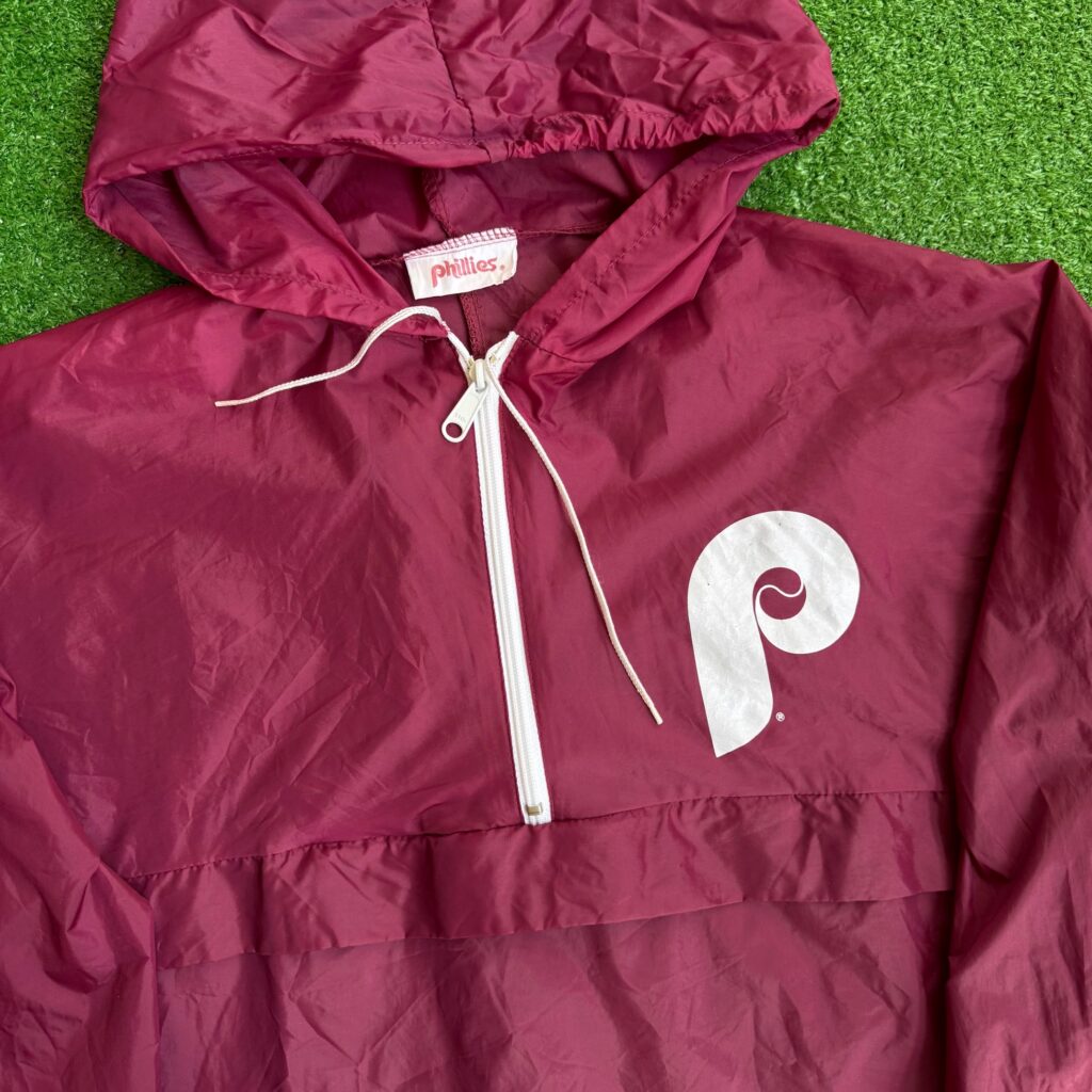 80's Philadelphia Phillies MLB Windbreaker Jacket Size Large