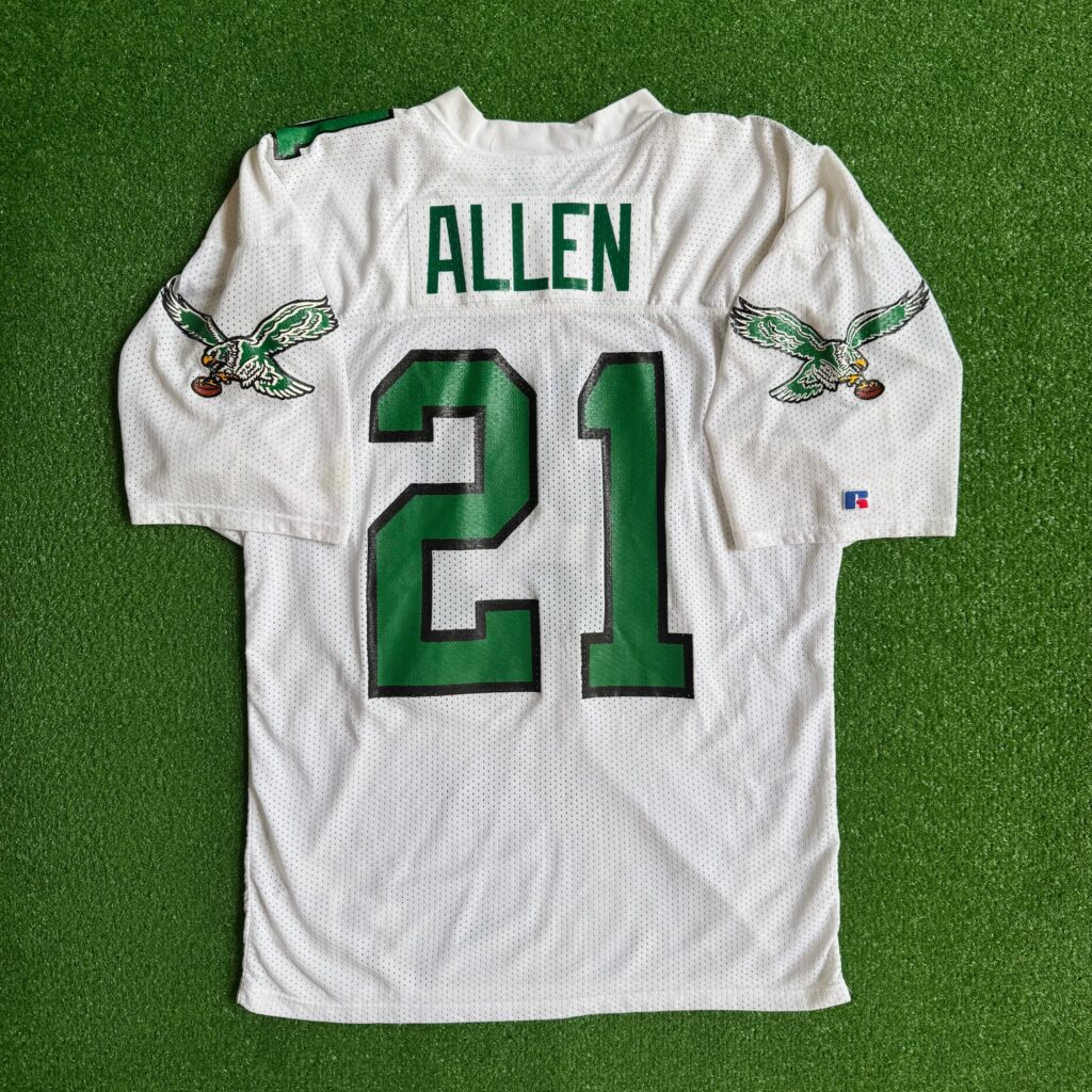 90's Eric Allen Philadelphia Eagles Authentic Russell Kelly Green